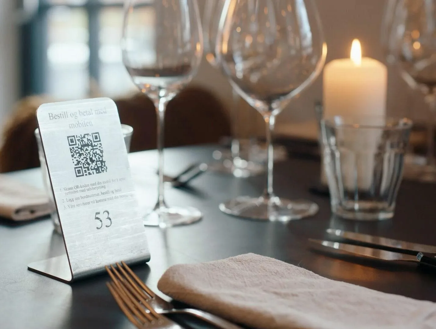 Munu Order QR code ordering at Matmagasinet