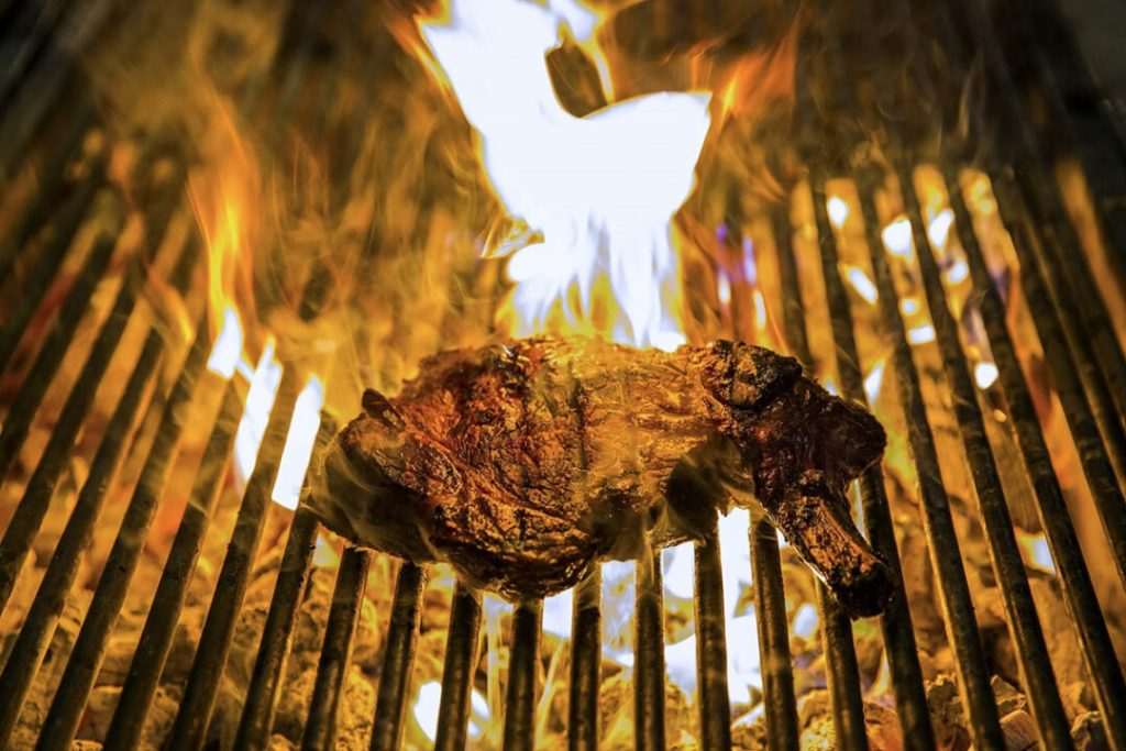 meat on the grill